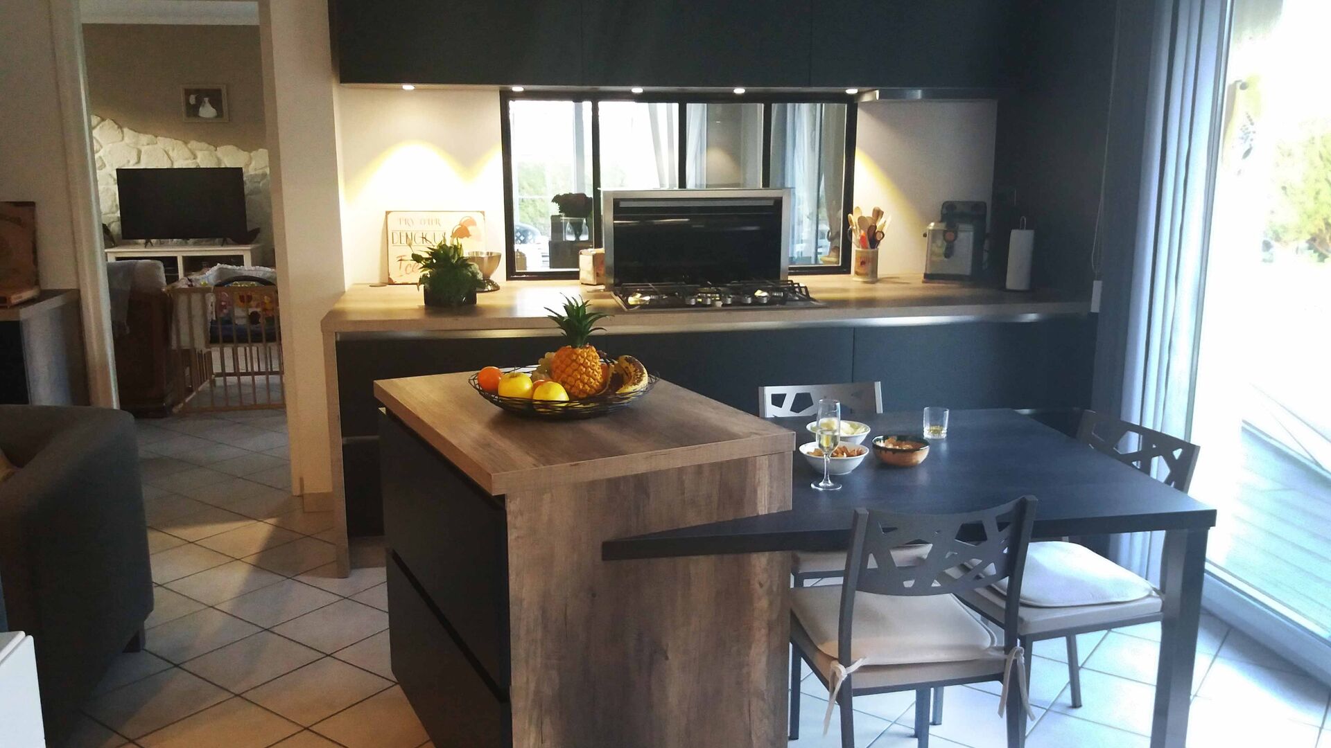 Cuisine équipée sur mesure Color Laqué métal