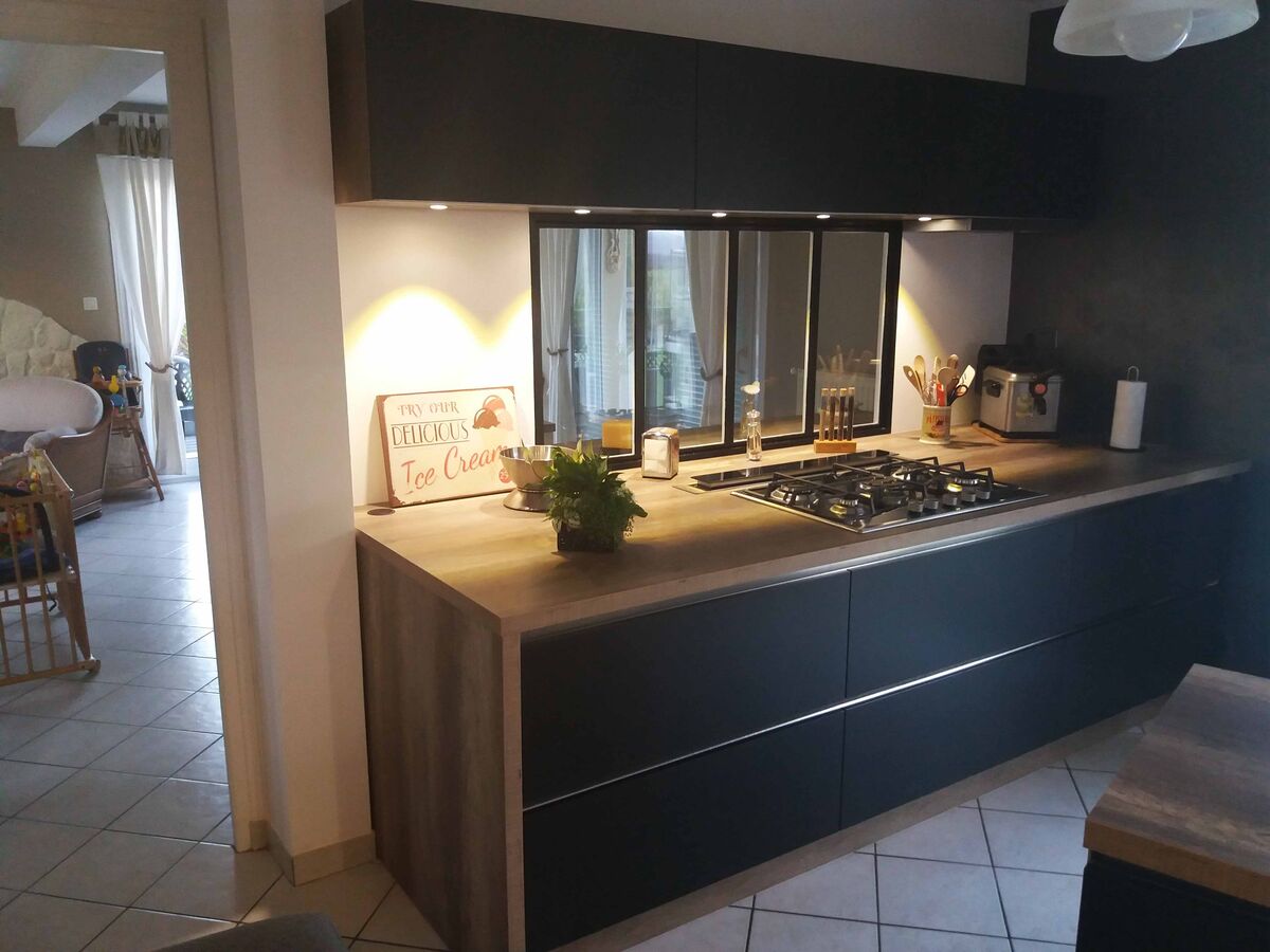 Rénovation cuisine sur mesure Color Laqué métal