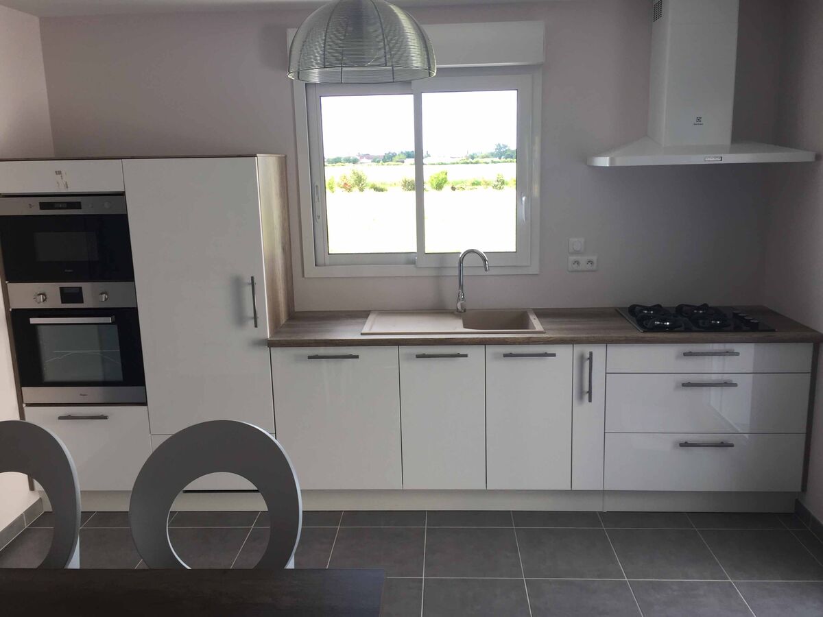 Cuisine avant-après sur mesure Light Blanc brillant