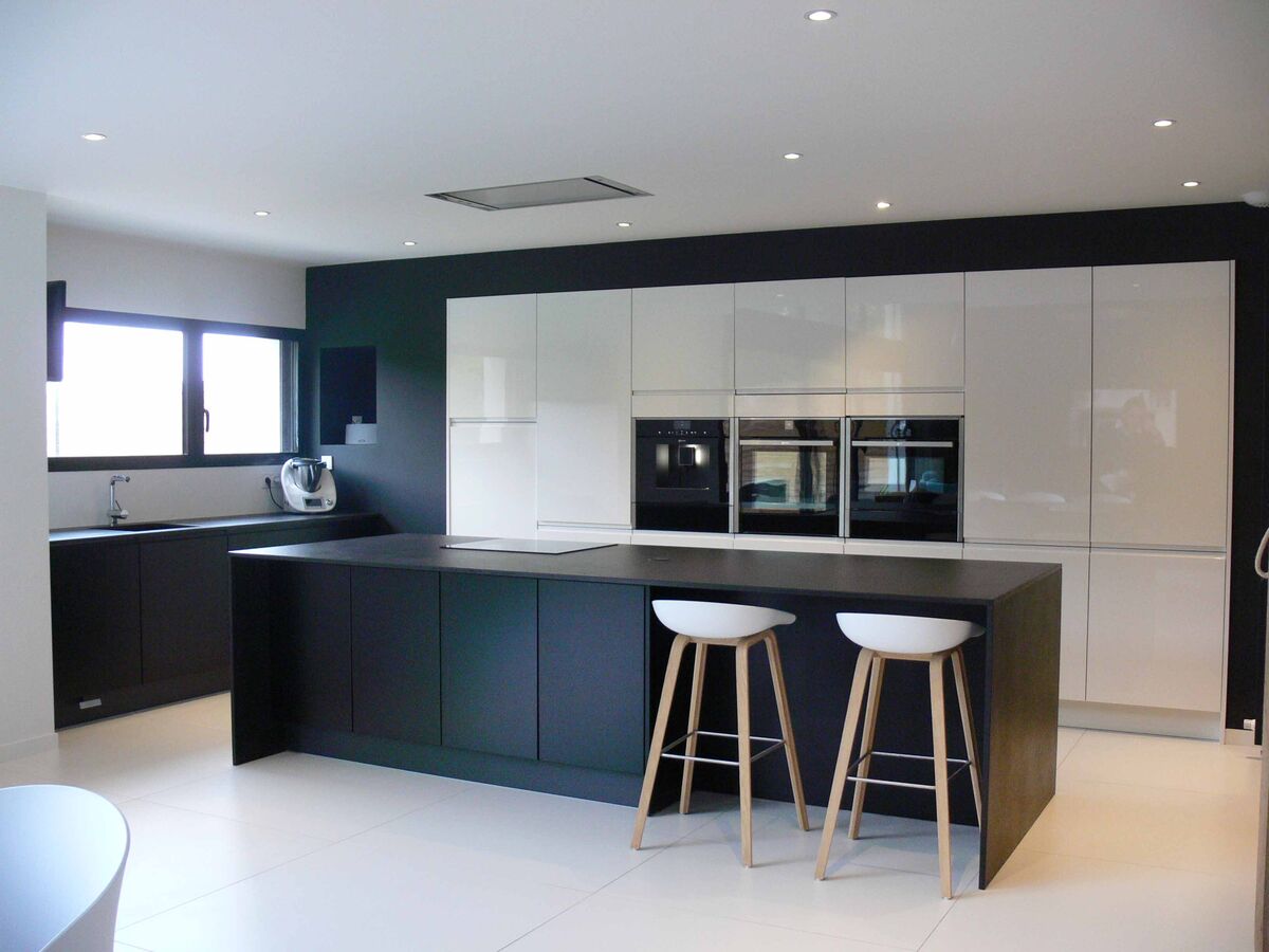 Cuisine équipée sur mesure Pure Brillant Blanc Brillant