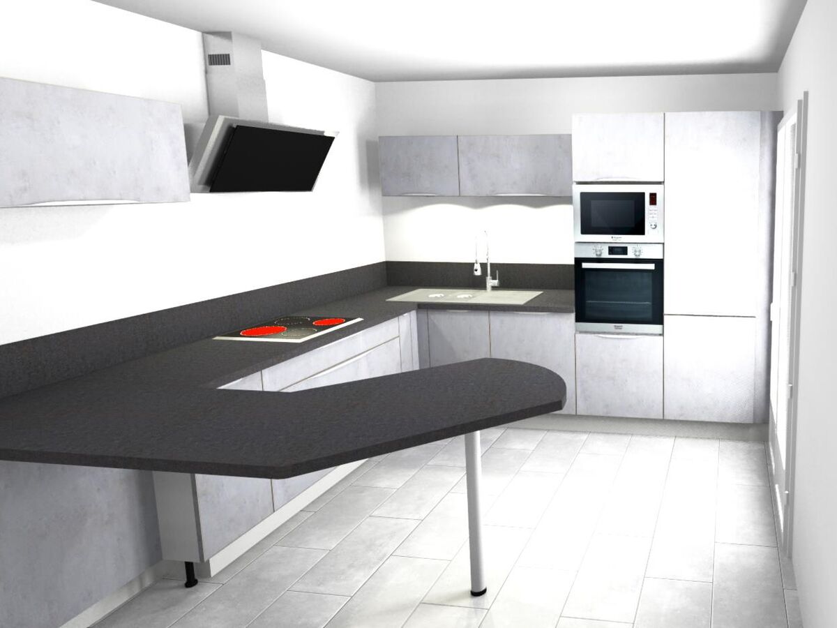 Rénovation cuisine sur mesure Label Béton Clair