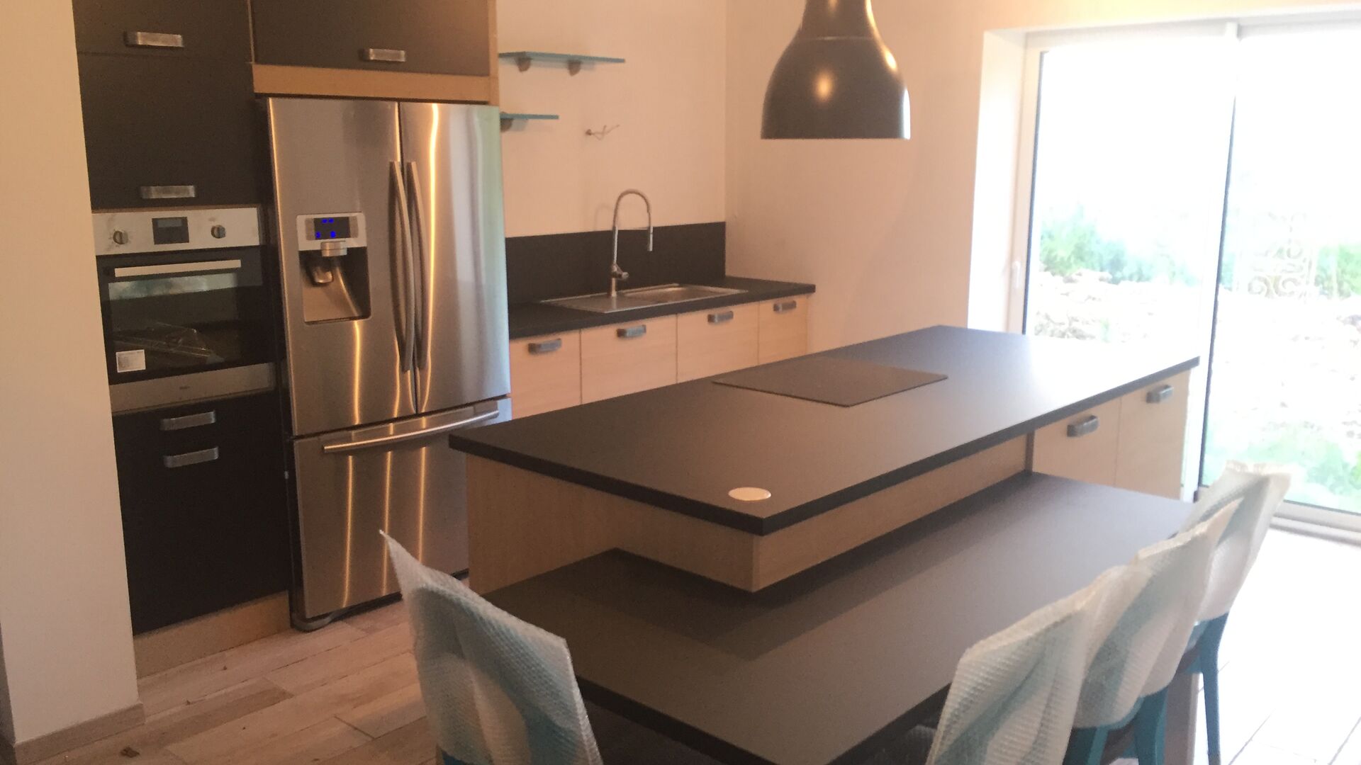 Cuisine équipée sur mesure Trend + Artic wood et Velvet Noir Soft