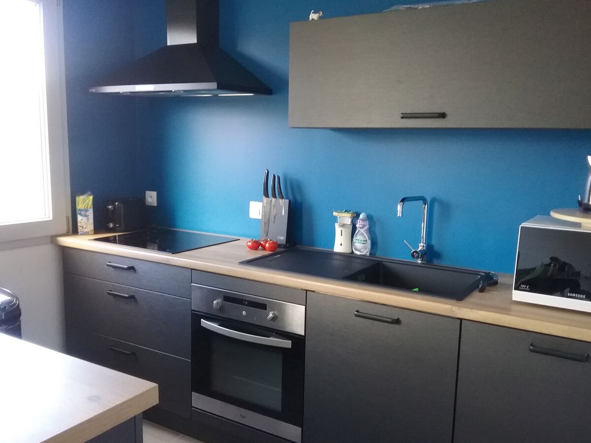 Cuisine avant-après sur mesure Label Métal Brossé