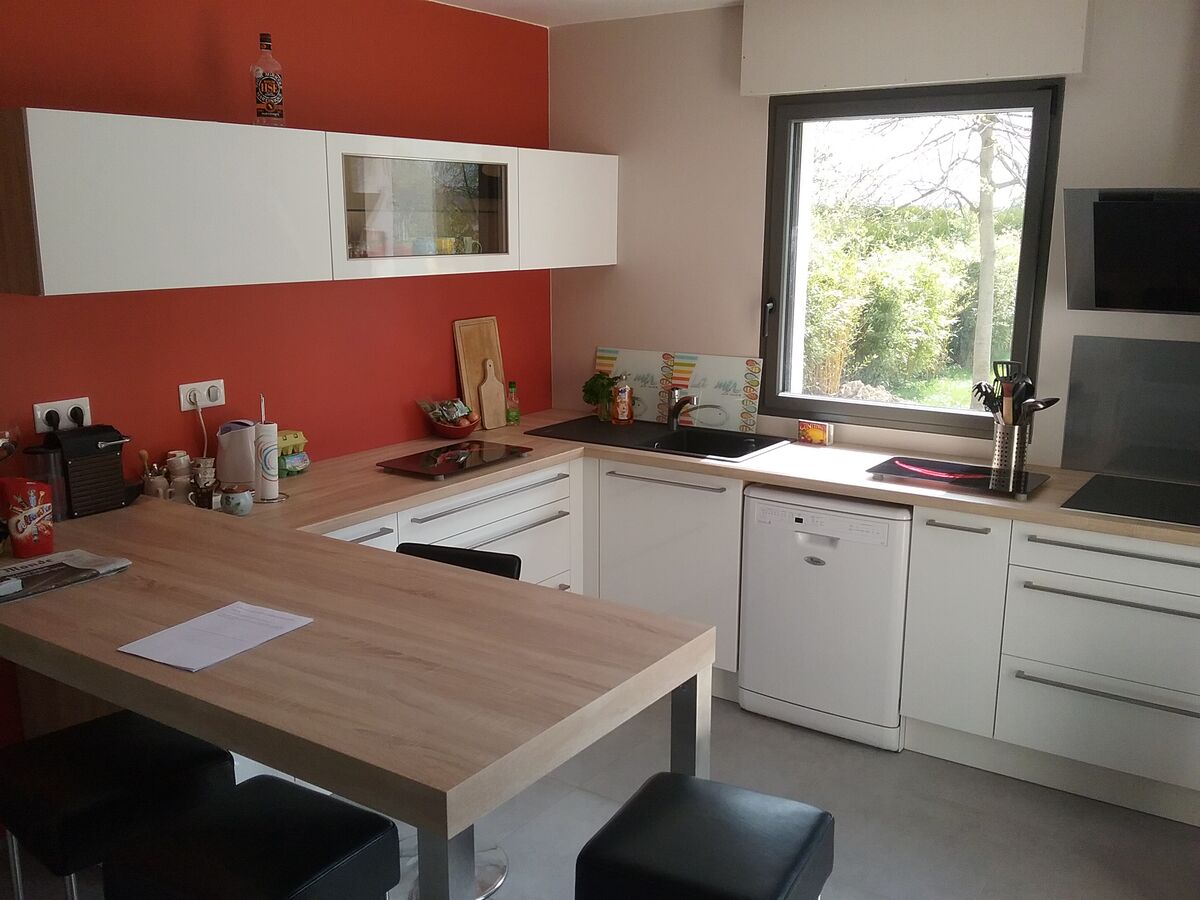 Cuisine équipée sur mesure Blanc Brillant