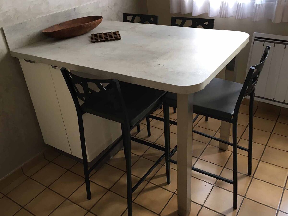 Cuisine avant-après sur mesure Trend Pannacotta mat