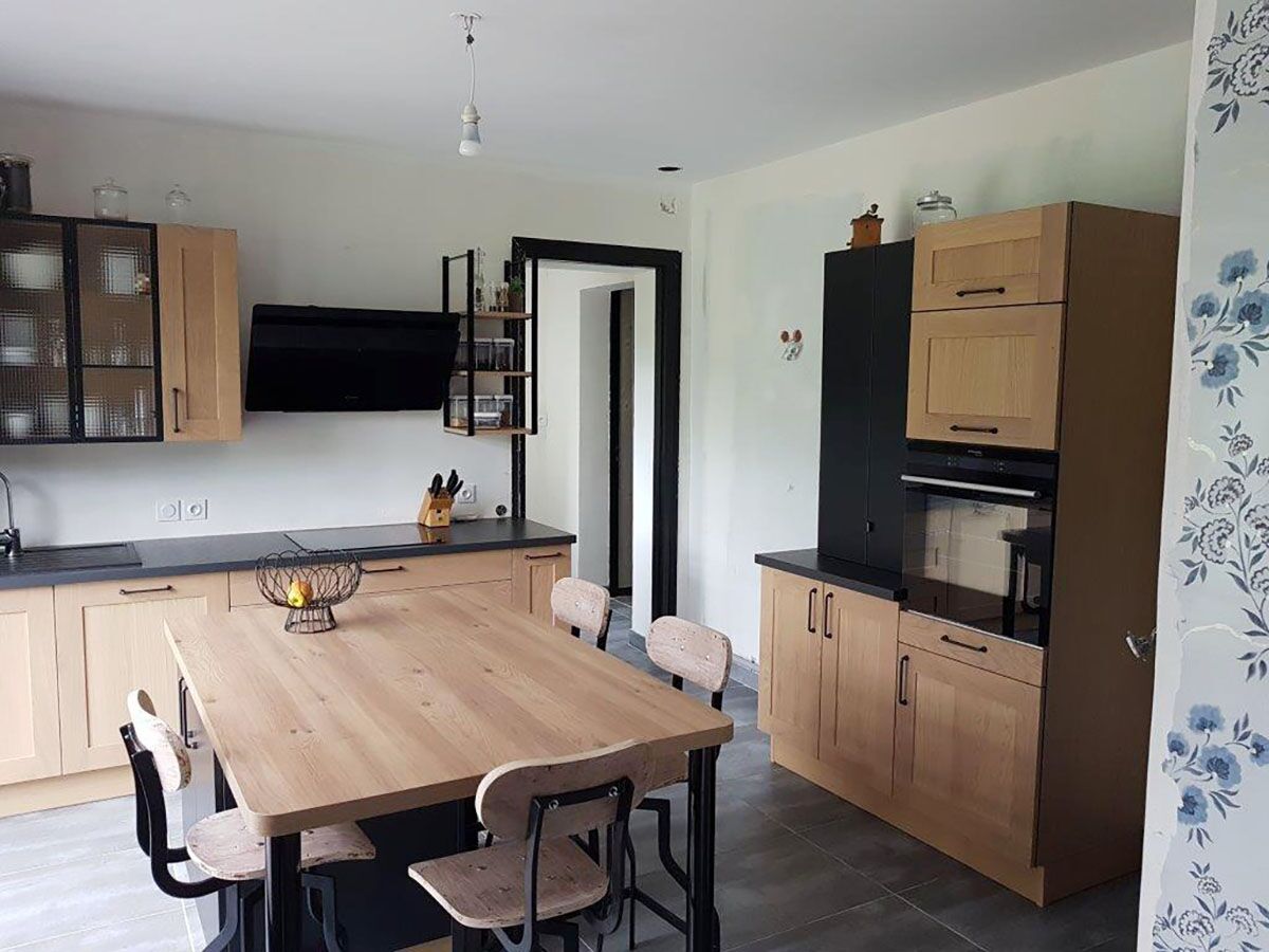 Rénovation cuisine équipée sur mesure Wooden Chêne Honey