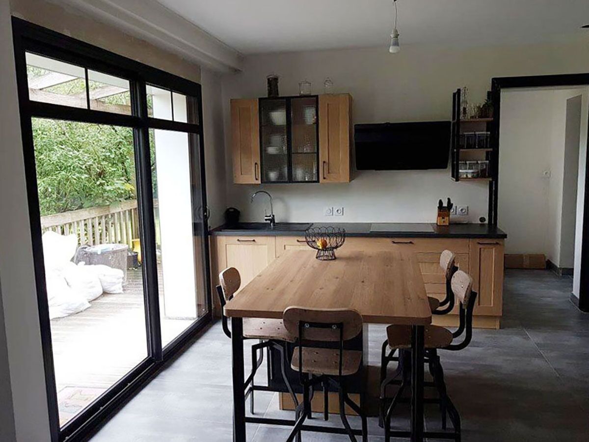 Cuisine avant-après sur mesure Wooden Chêne Honey