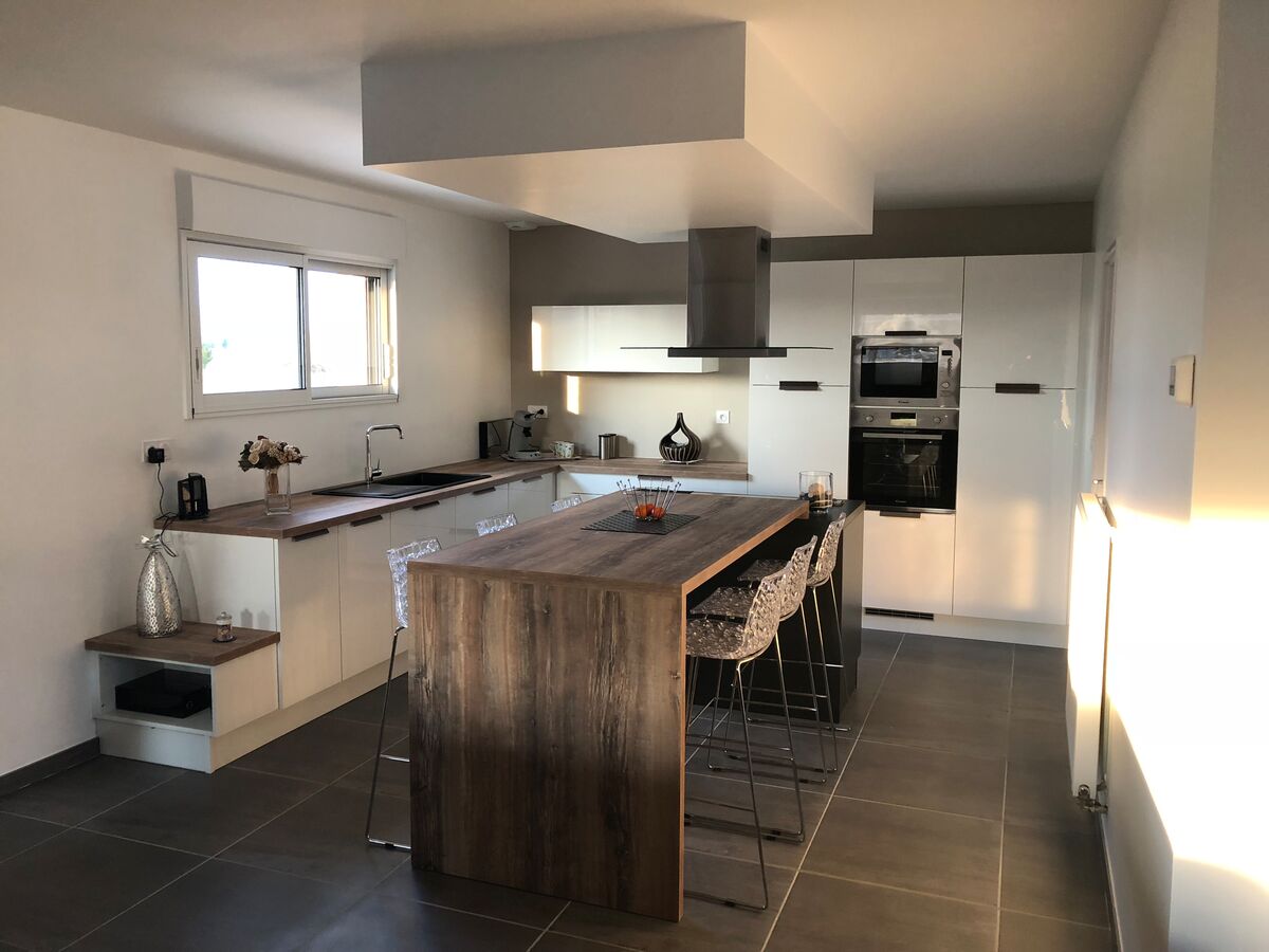 Cuisine avant-après sur mesure Light Blanc Brillant