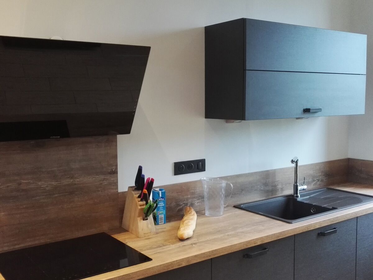 Rénovation cuisine équipée sur mesure Label Métal Brossé