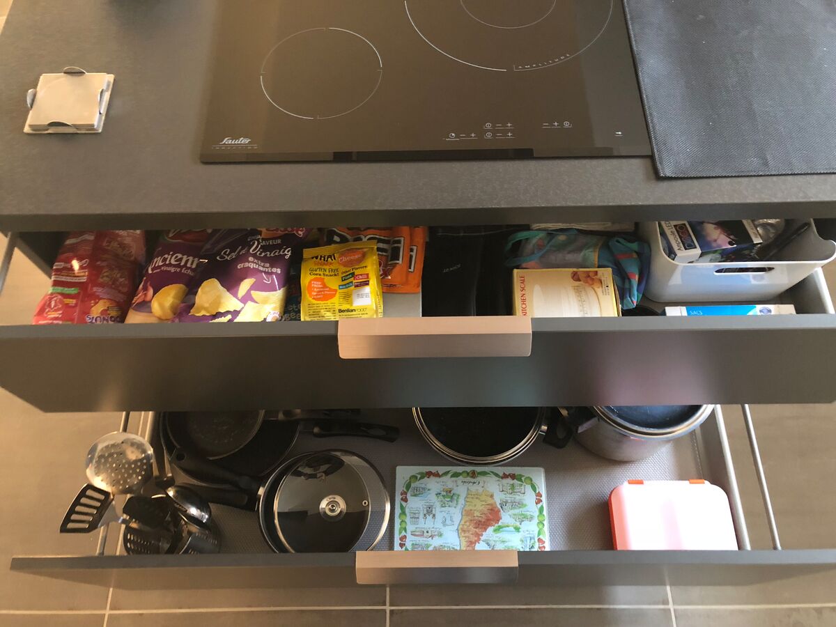 Cuisine avant-après sur mesure Light Blanc Brillant