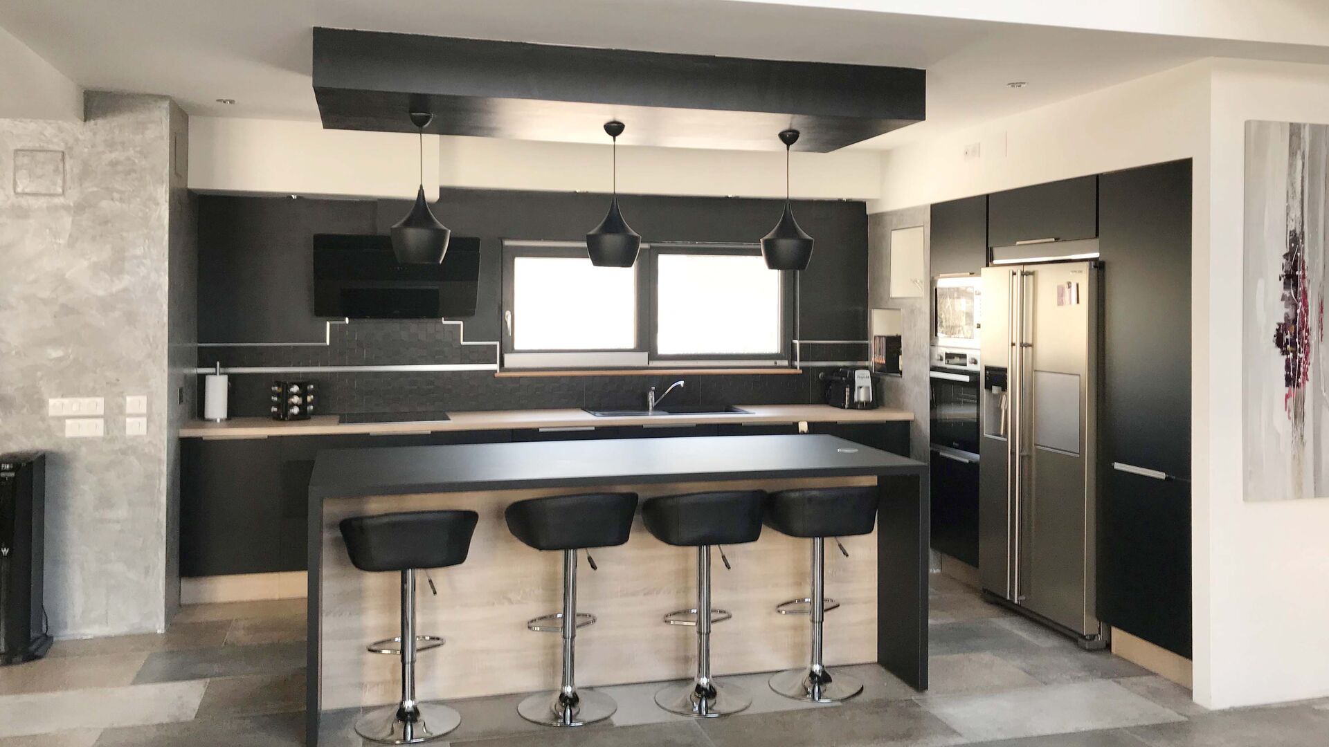 Cuisine équipée sur mesure Velvet Noir Soft