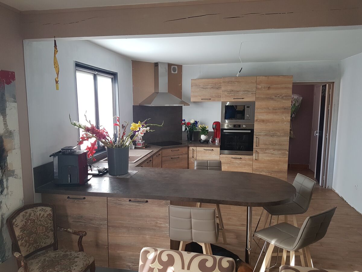 Cuisine avant-après sur mesure Trend Hipster Wood