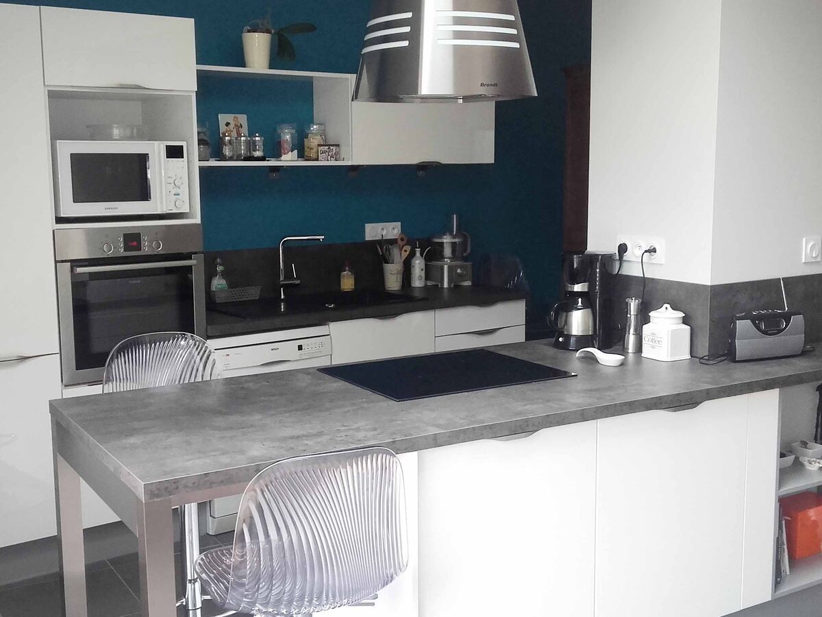 Cuisine équipée sur mesure Petilla Blanc brillant