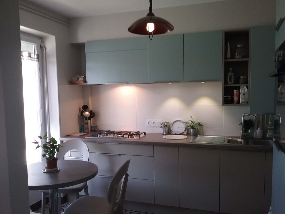 Cuisine équipée sur mesure Trend Mistigris et Misty Blue