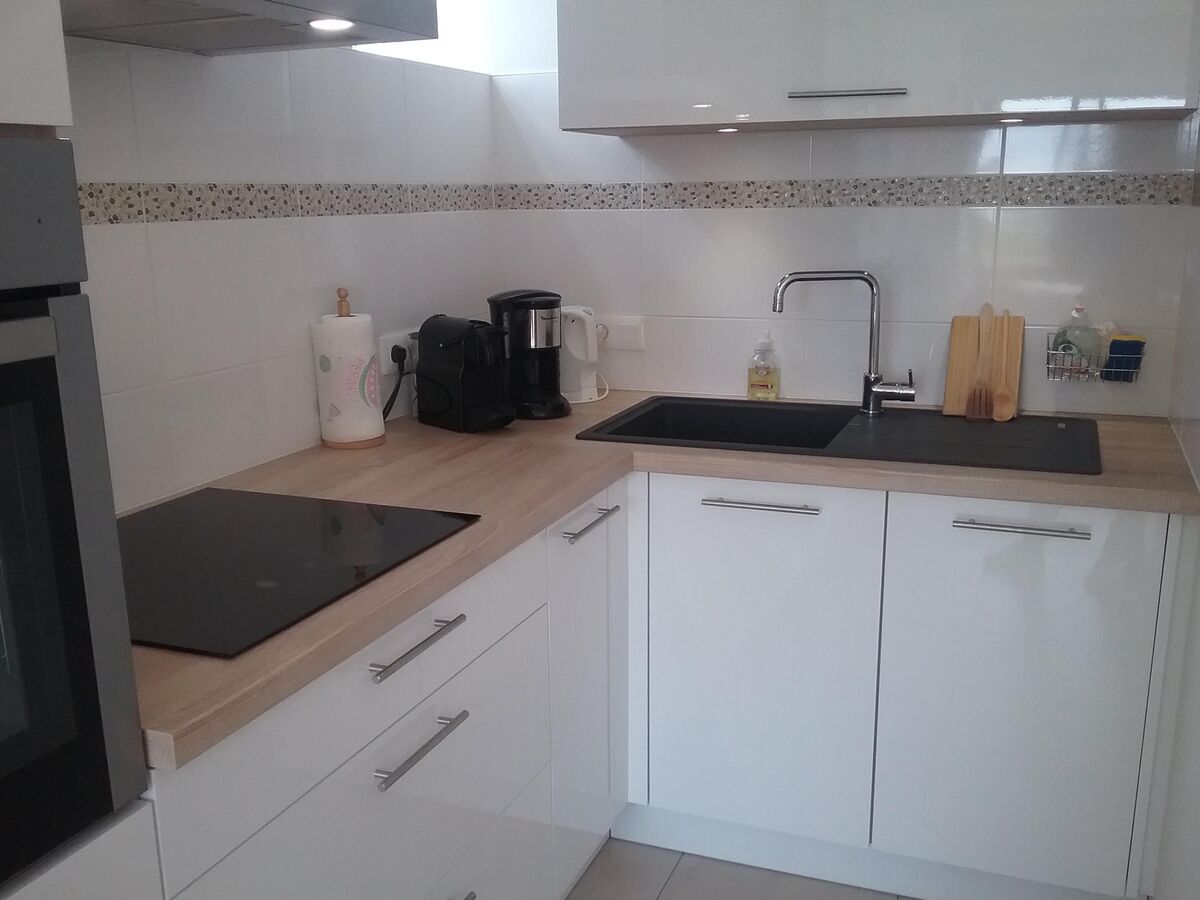 Cuisine avant-après sur mesure Light Blanc Brillant