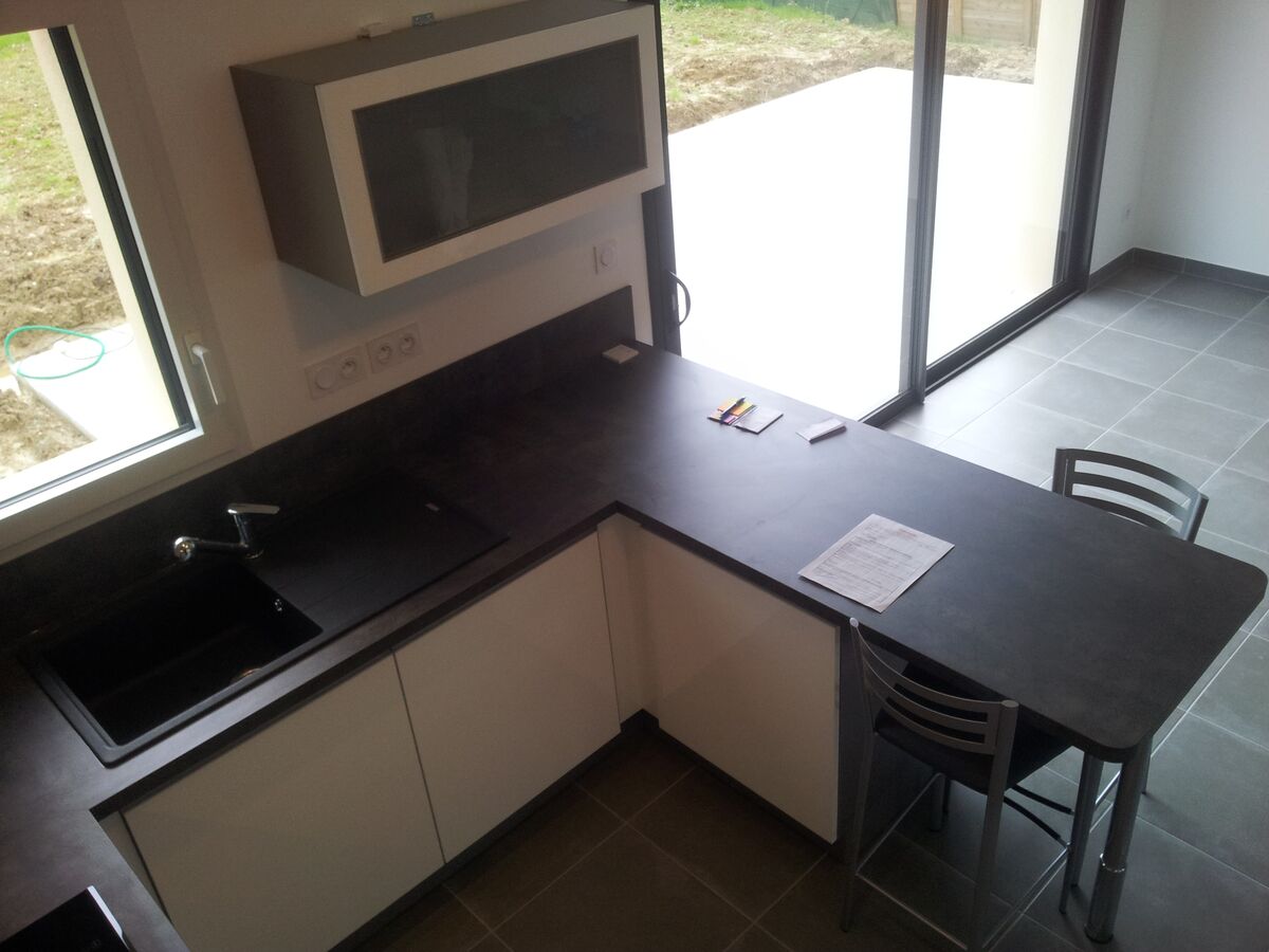 Cuisine avant-après sur mesure Light Blanc brillant