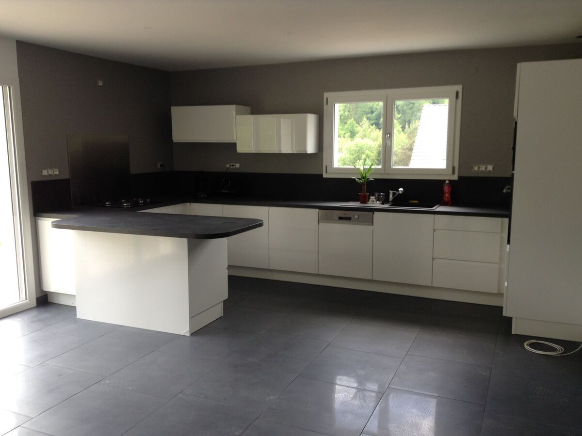 Cuisine équipée sur mesure Pure Brillant Blanc Brillant