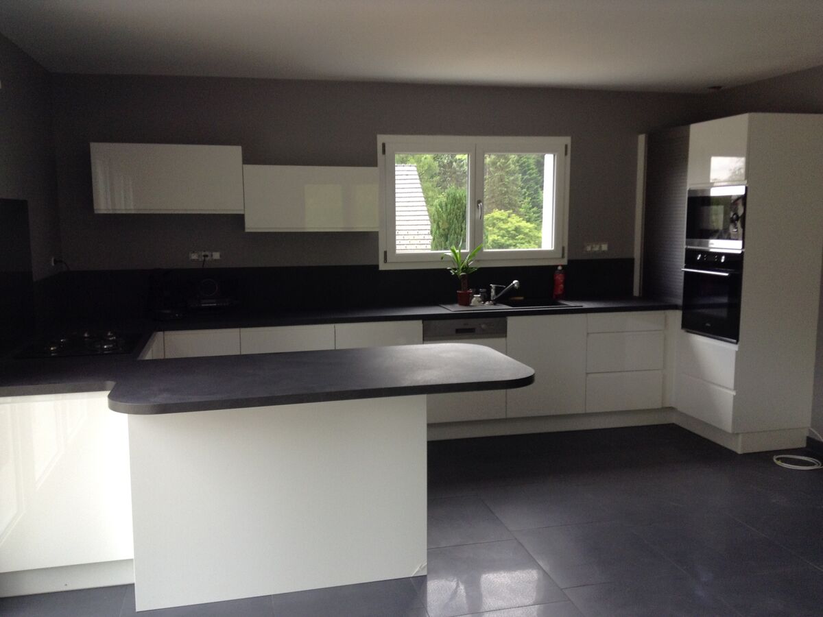 Rénovation cuisine sur mesure Pure Brillant Blanc Brillant