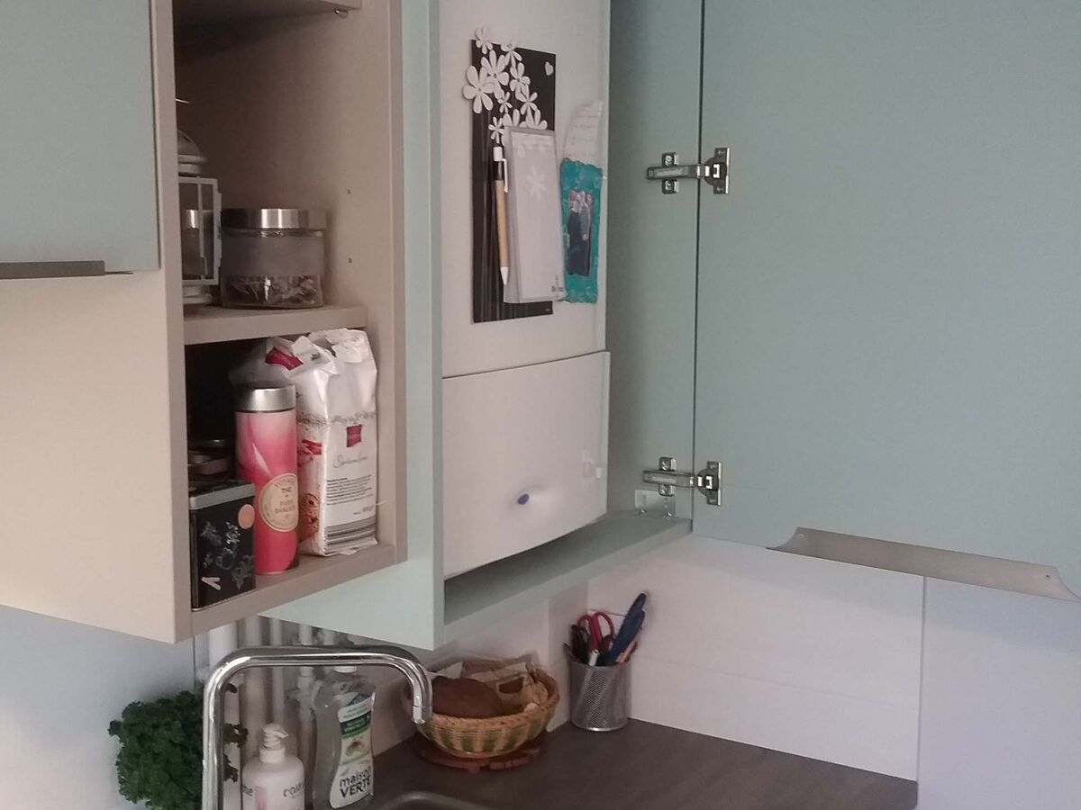 Cuisine avant-après sur mesure Trend Mistigris et Misty Blue