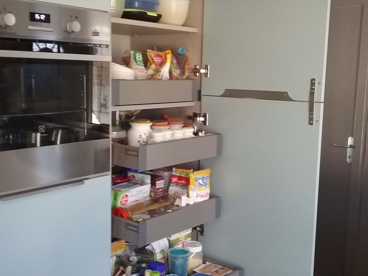 Cuisine avant-après sur mesure Trend Mistigris et Misty Blue