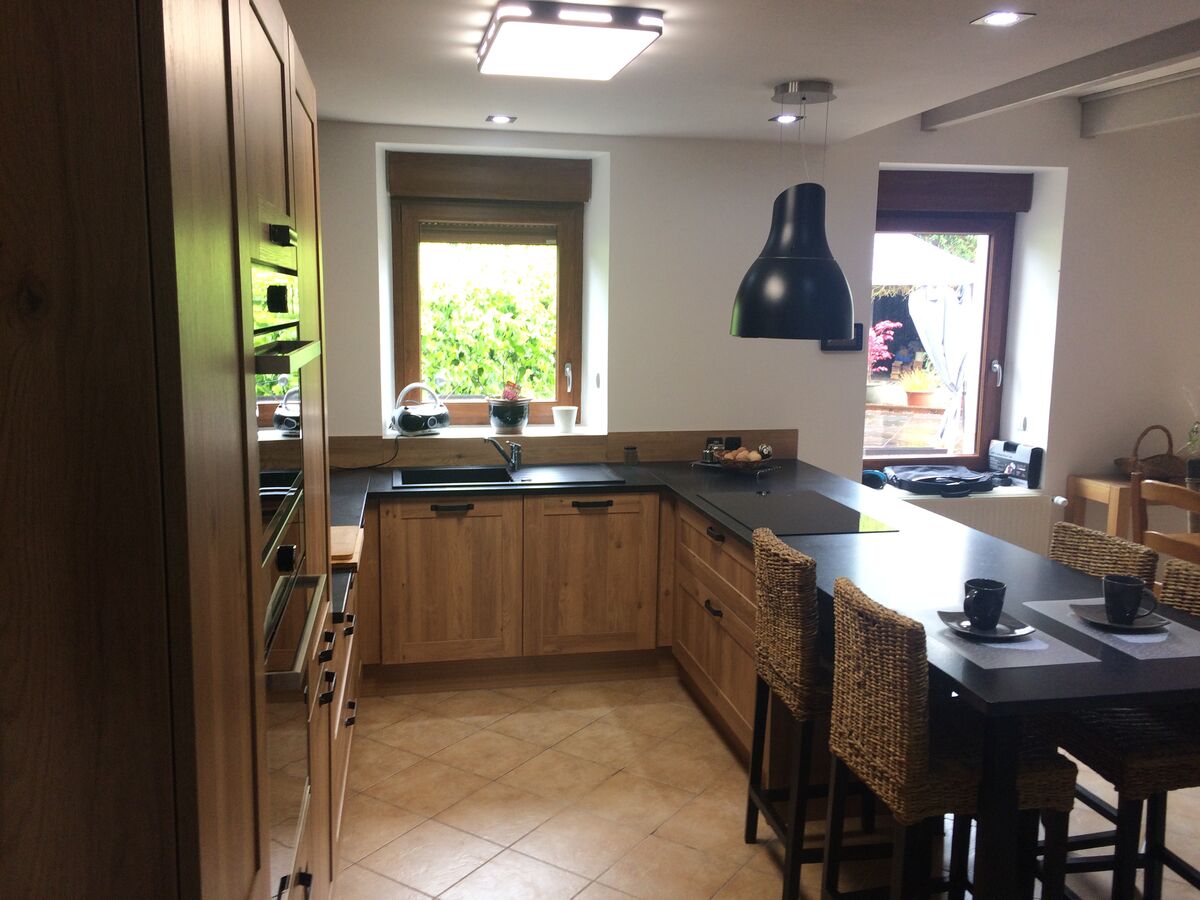 Cuisine avant-après sur mesure Trend Cube Chêne Honey