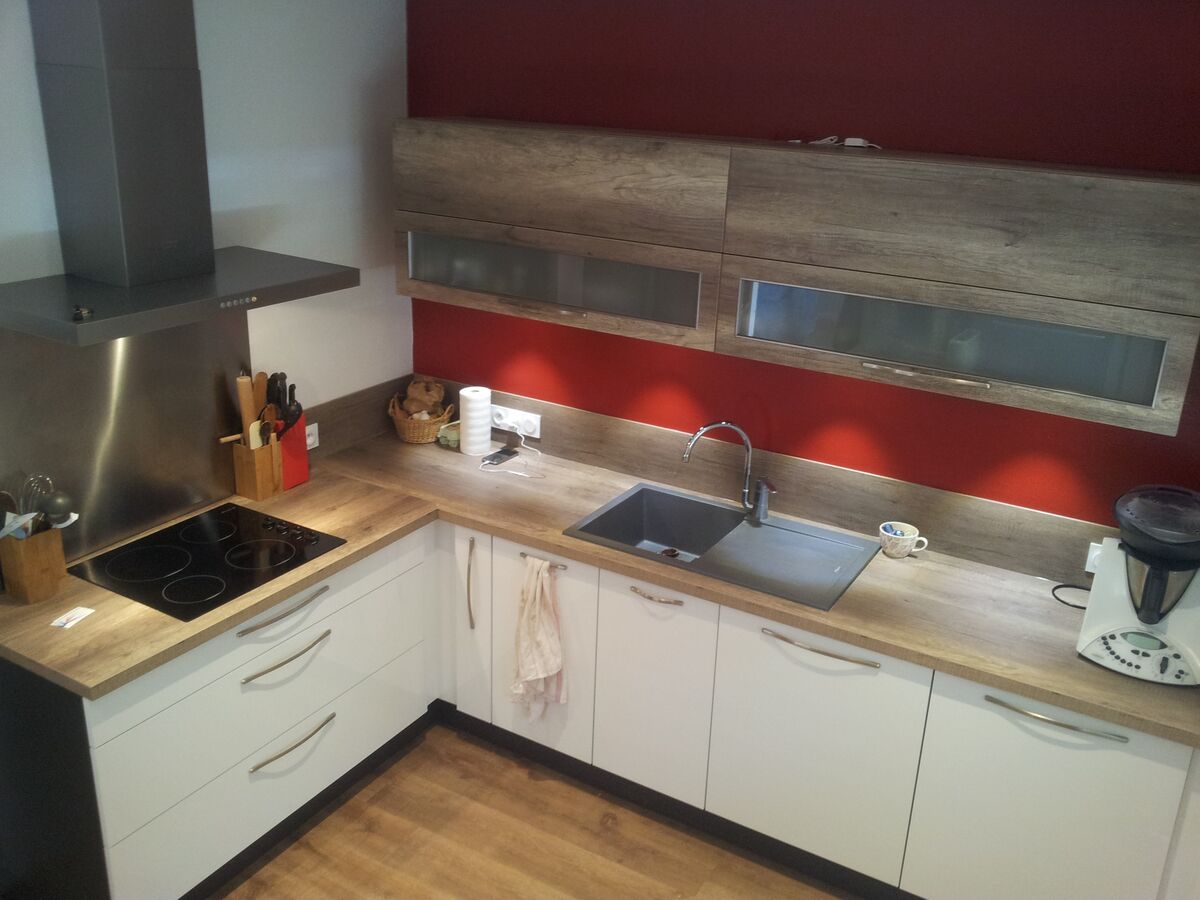 Cuisine équipée sur mesure Light Blanc brillant