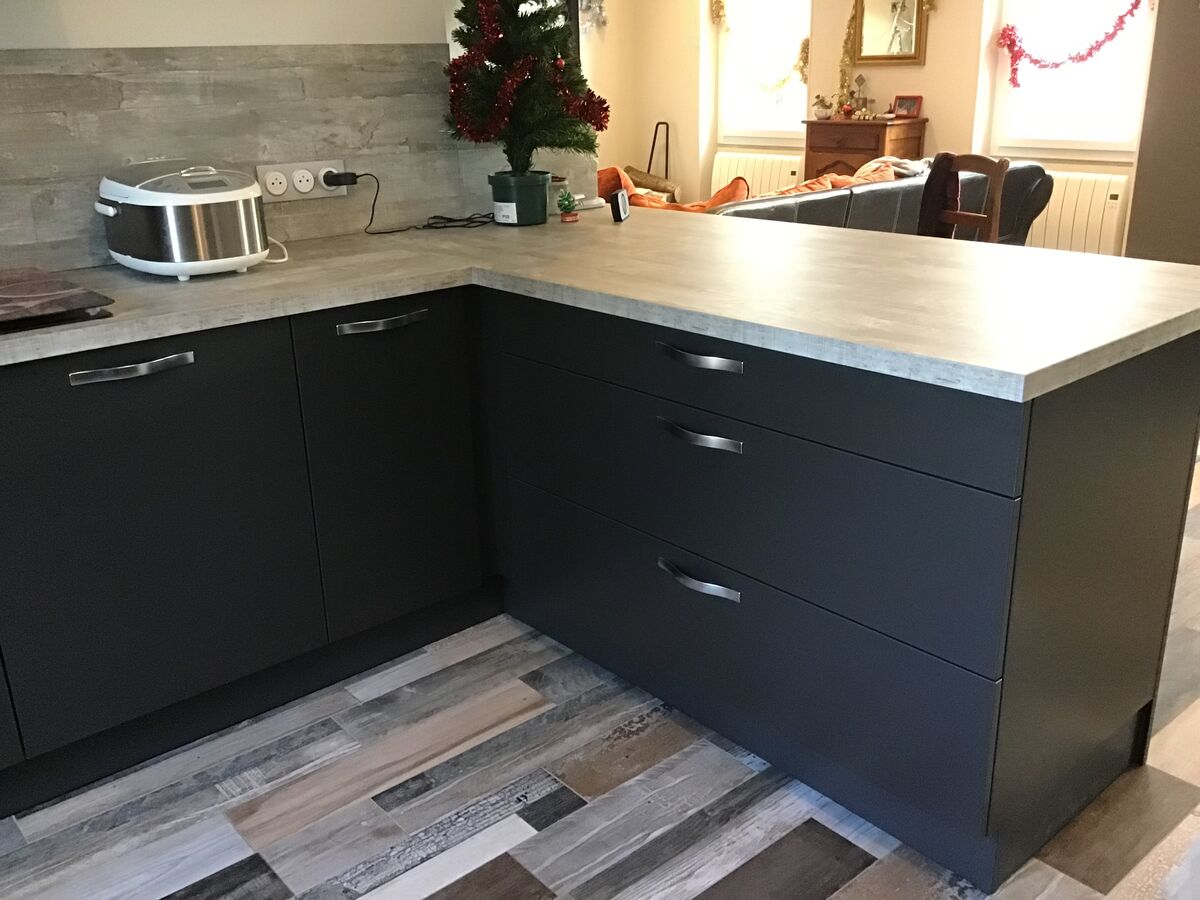 Cuisine avant-après sur mesure Trend Ombre Soft