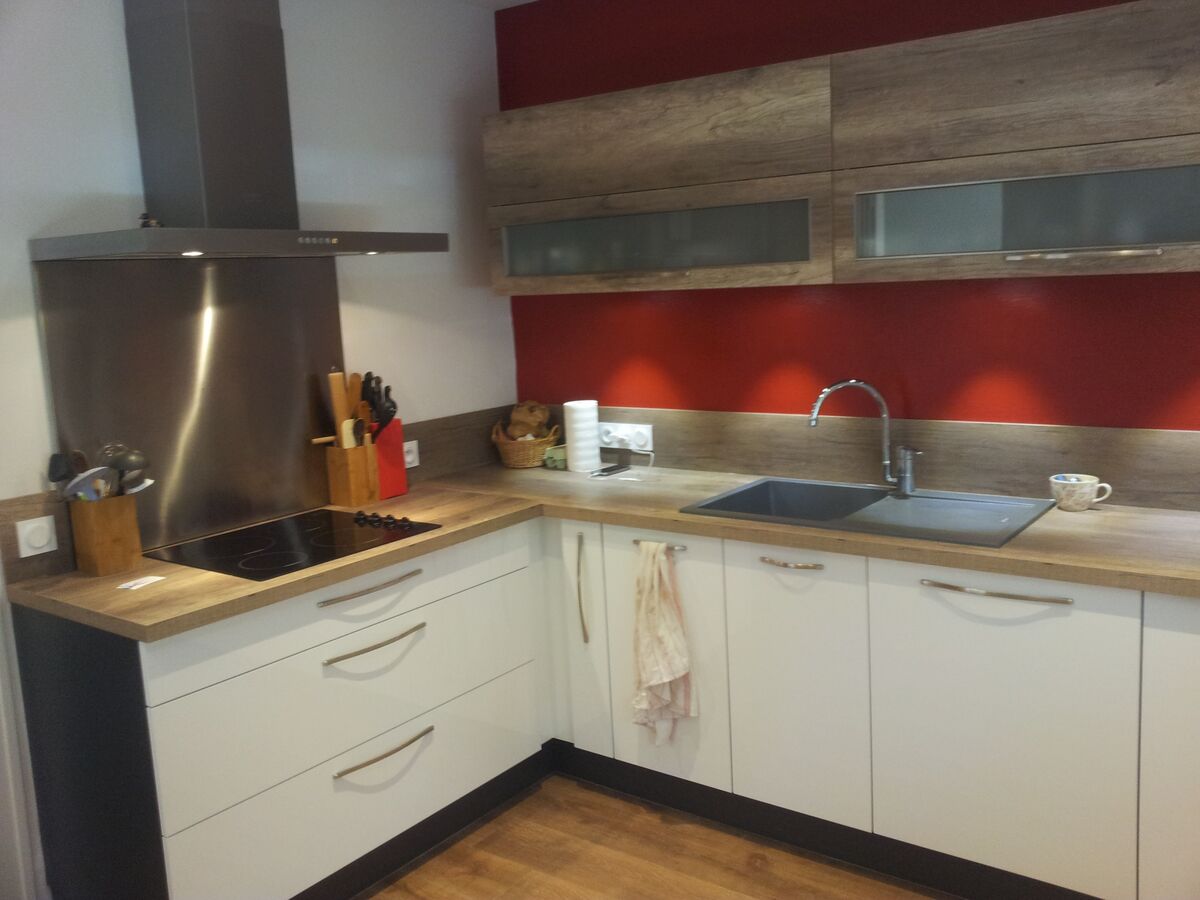 Cuisine avant-après sur mesure Light Blanc brillant