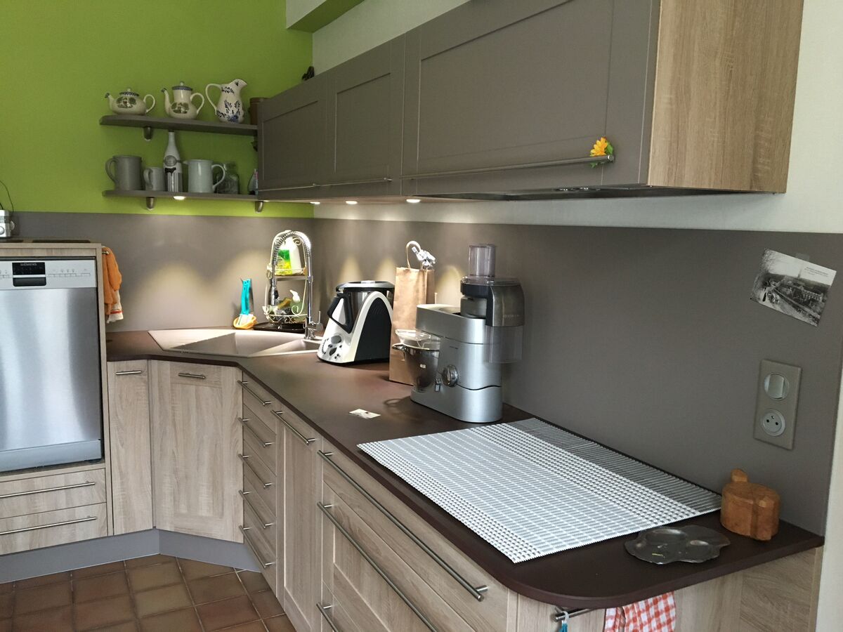 Rénovation cuisine sur mesure Trend Cube Chêne timber et Trend Cube Taupe mat