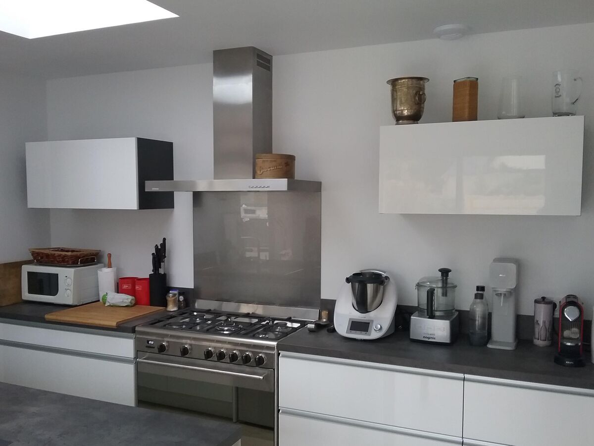 Cuisine avant-après sur mesure Light Blanc Brillant