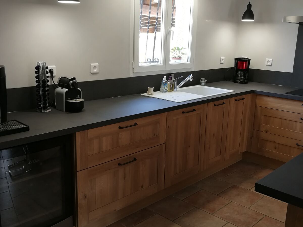 Cuisine avant-après sur mesure Trend Chêne Honey