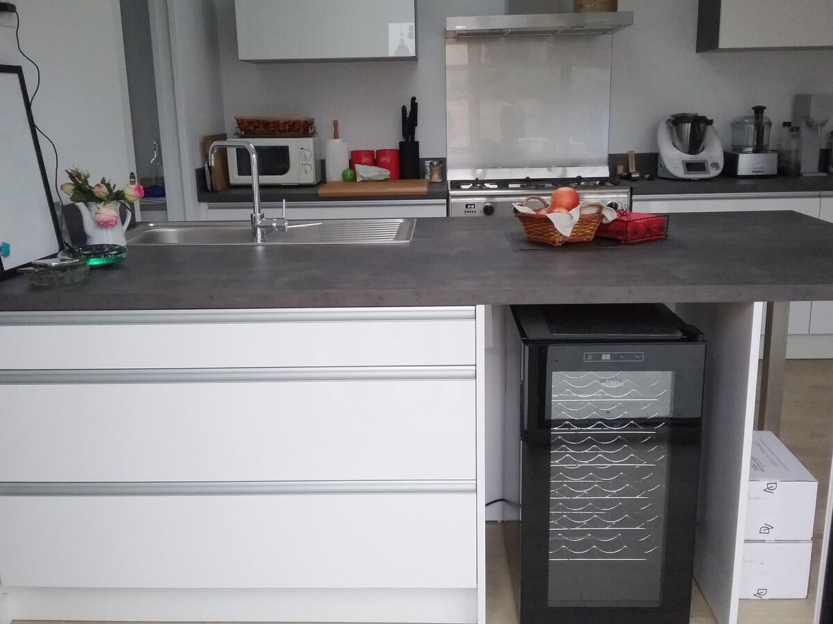 Cuisine avant-après sur mesure Light Blanc Brillant