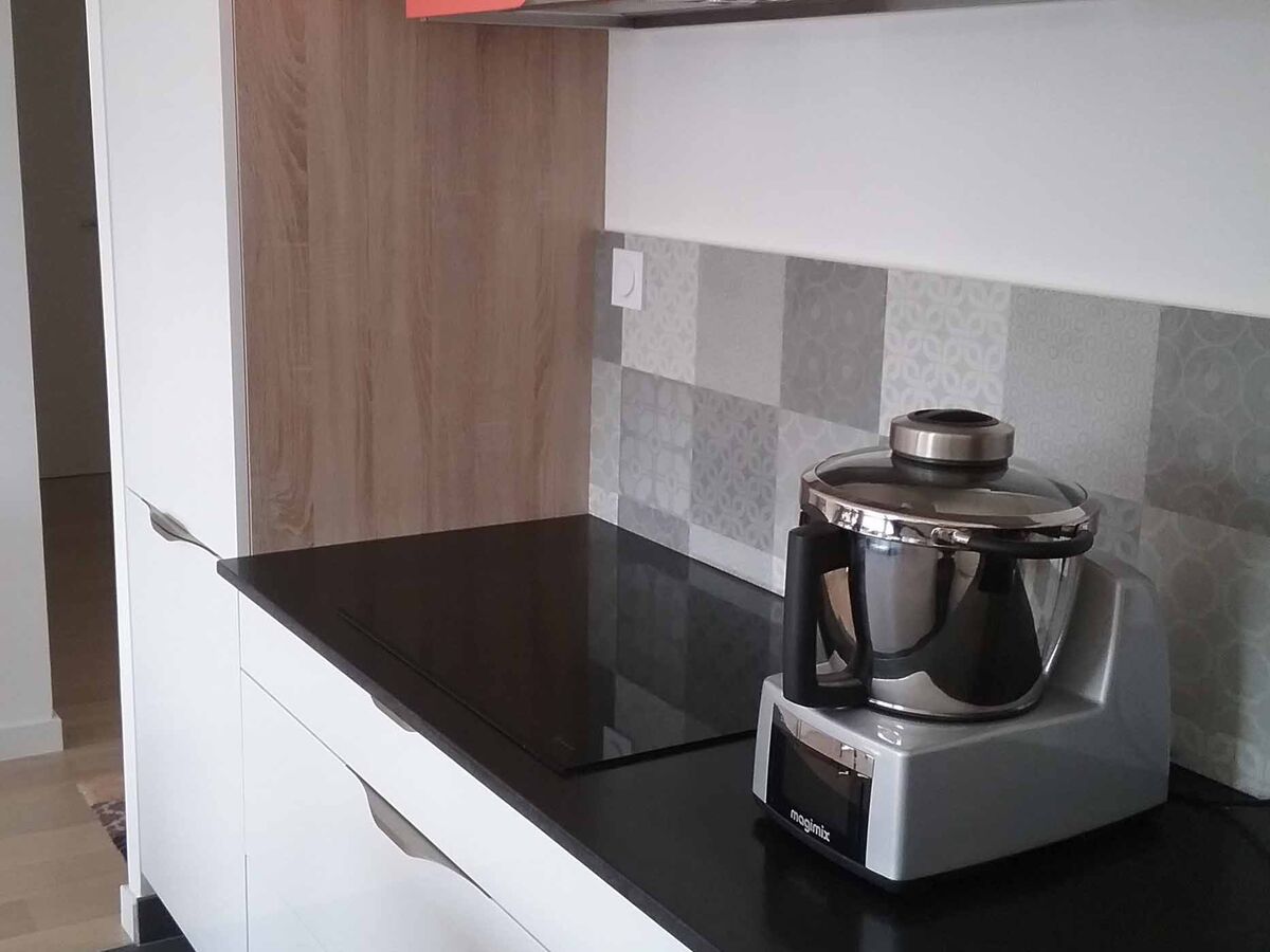 Cuisine avant-après sur mesure Light Blanc brillant