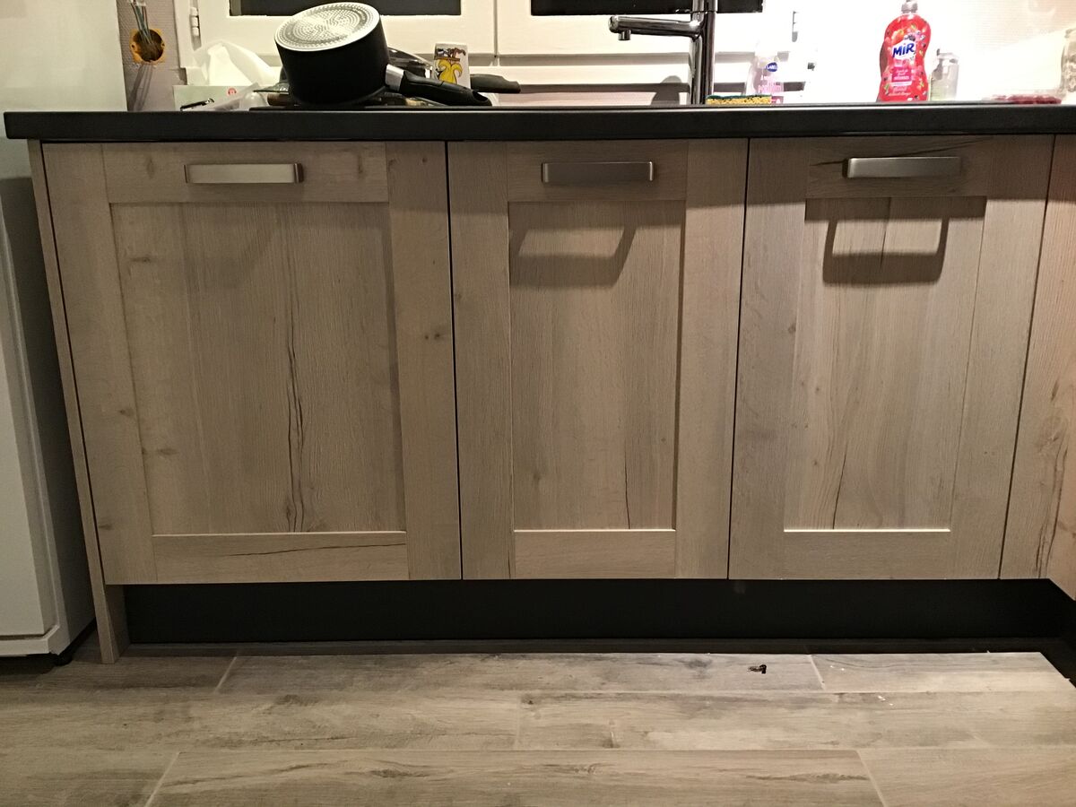 Cuisine avant-après sur mesure Label Cube Havana Oak