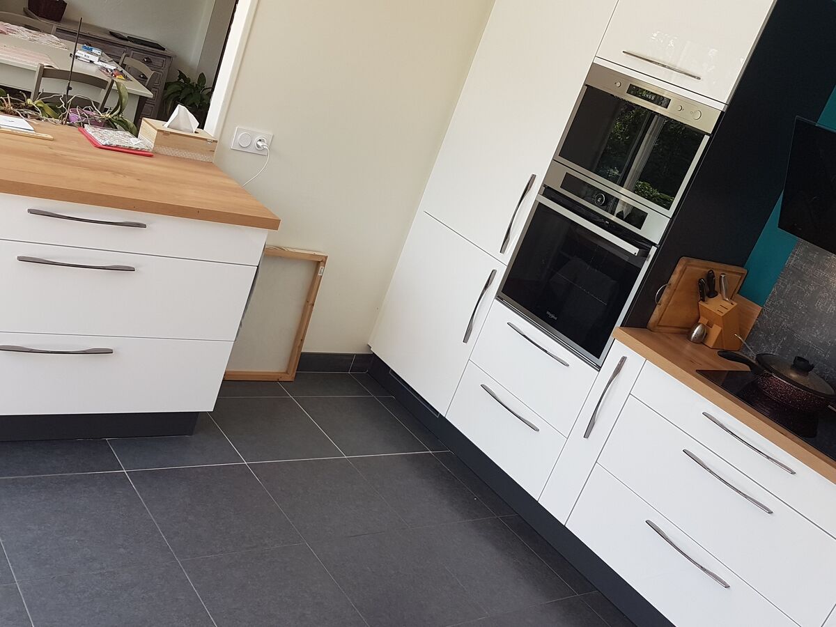 Cuisine avant-après sur mesure Light Blanc Brillant