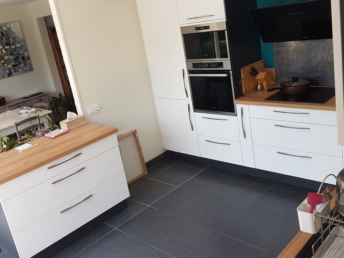 Cuisine avant-après sur mesure Light Blanc Brillant