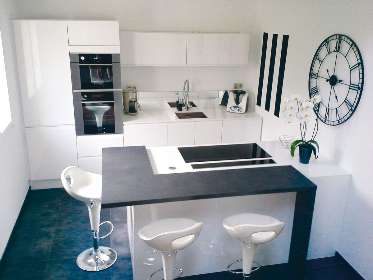 Rénovation cuisine sur mesure Pure Brillant Blanc Brillant