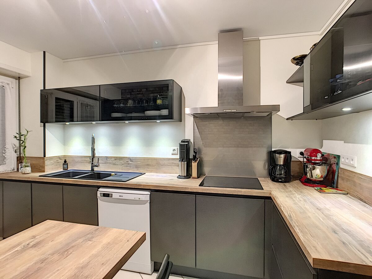 Cuisine avant-après sur mesure Label Métal brossé