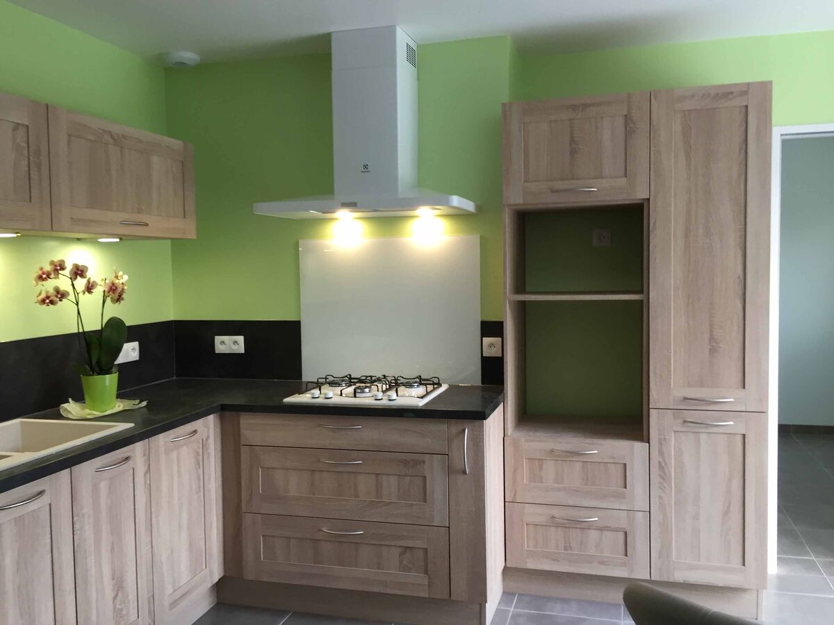 Cuisine avant-après sur mesure Trend Cube Chêne timber