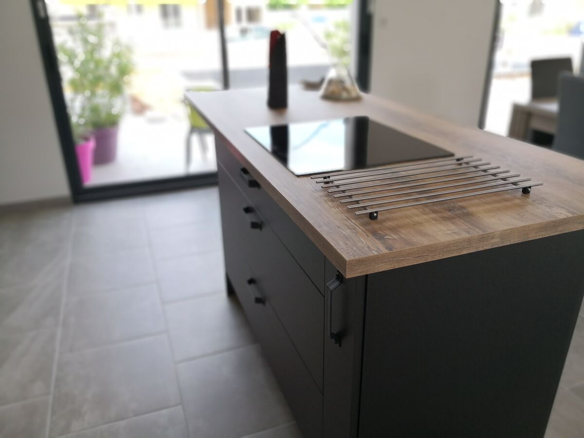 Cuisine avant-après sur mesure Label Métal Brossé