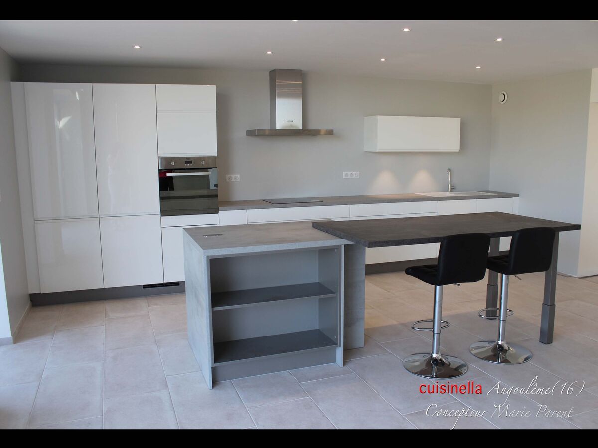 Rénovation cuisine sur mesure Pure Brillant Blanc Brillant