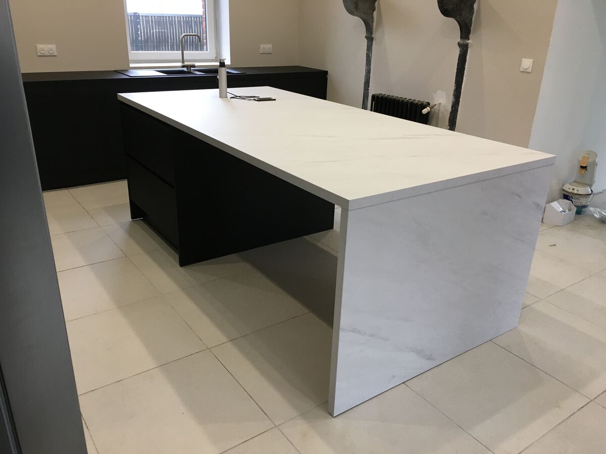 Cuisine avant-après sur mesure Pearl Noir Pearl