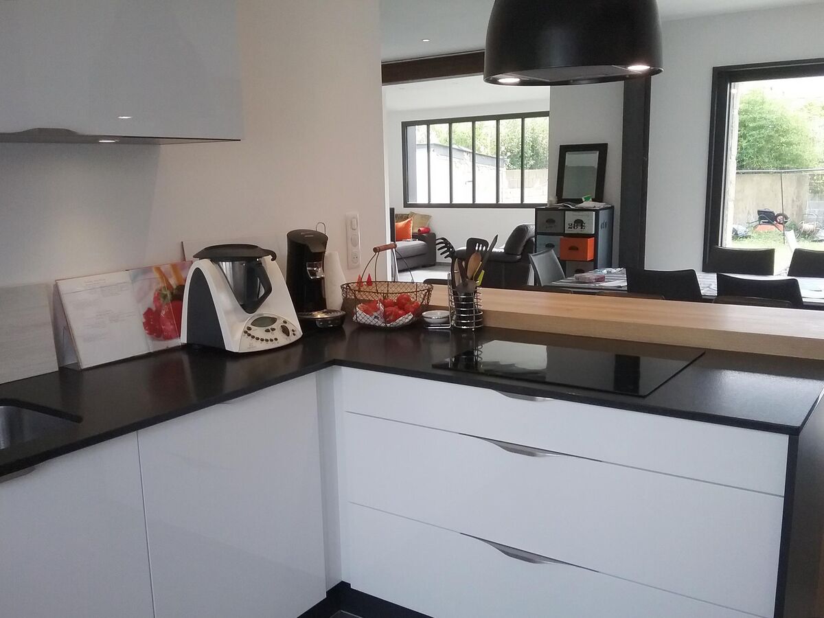 Cuisine avant-après sur mesure Light Blanc Brillant