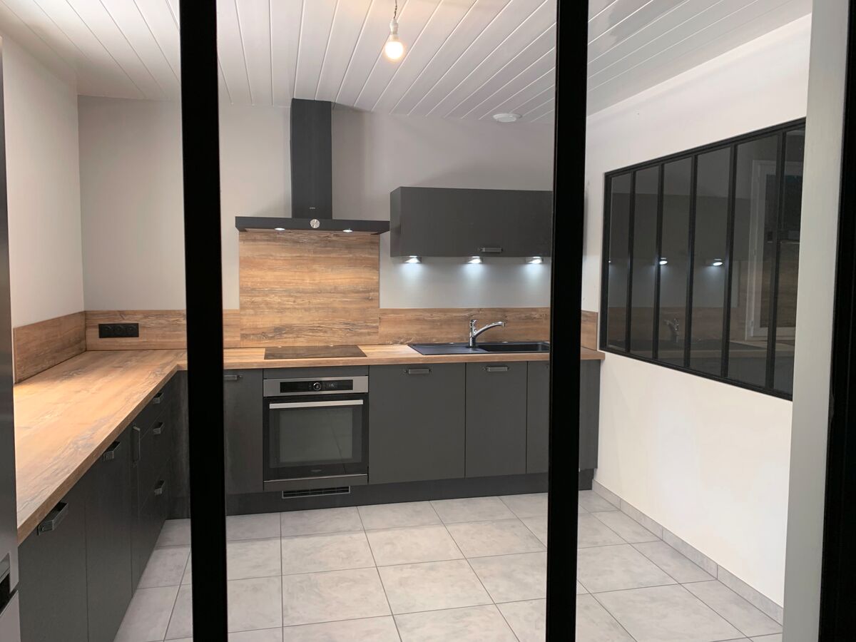 Cuisine avant-après sur mesure Label Métal Brossé