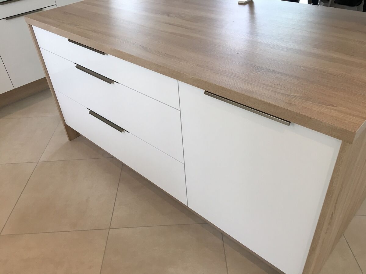 Cuisine avant-après sur mesure Light Blanc brillant