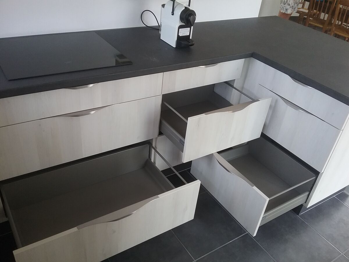 Cuisine avant-après sur mesure Trend Artic Wood