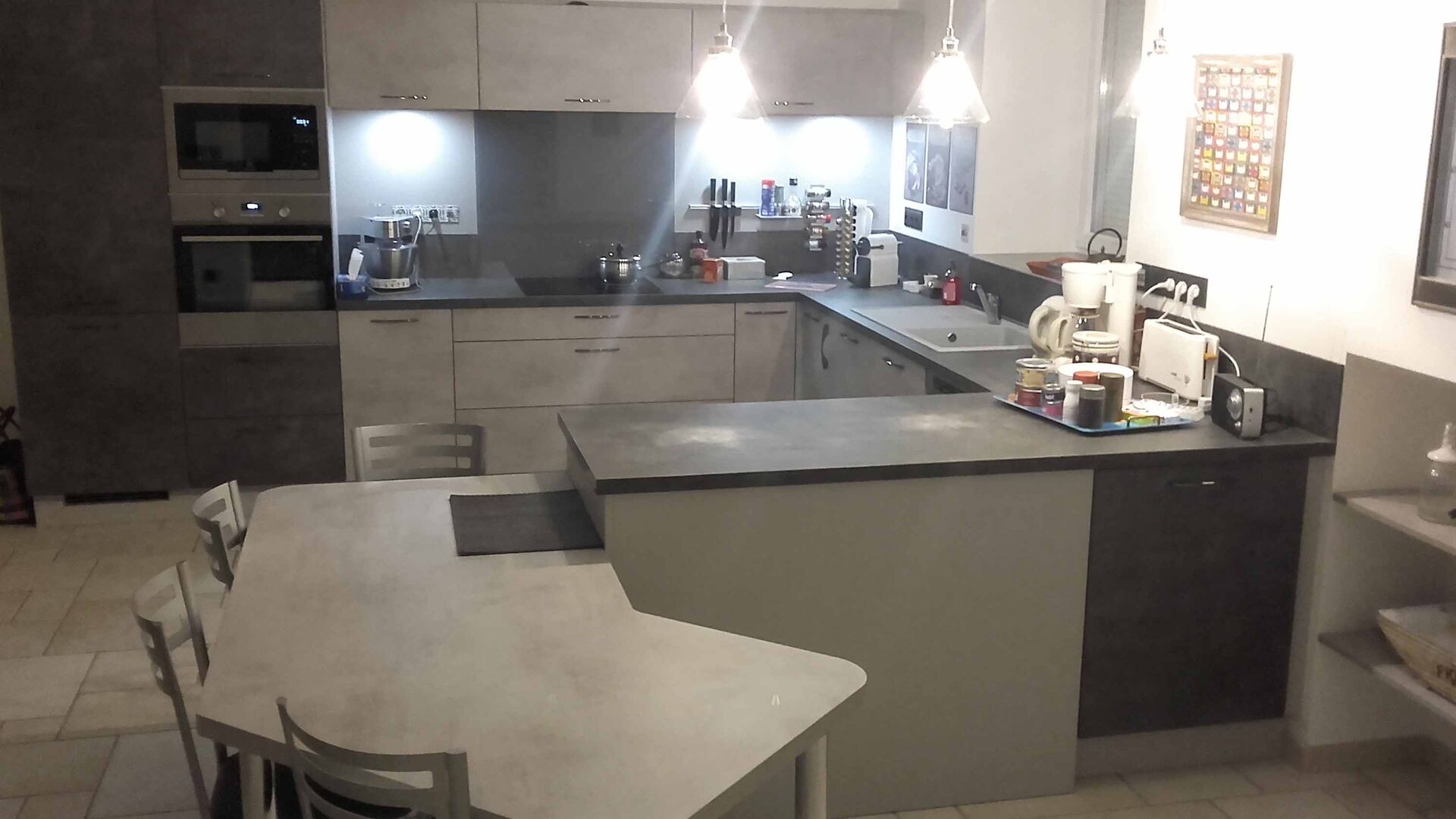 Cuisine équipée sur mesure Label Béton Clair