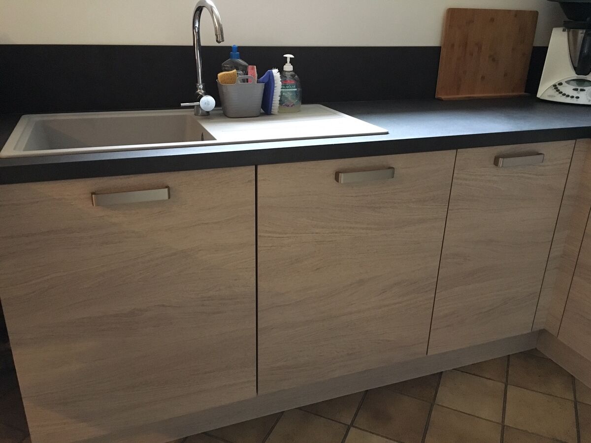 Cuisine avant-après sur mesure Trend + Soft oak