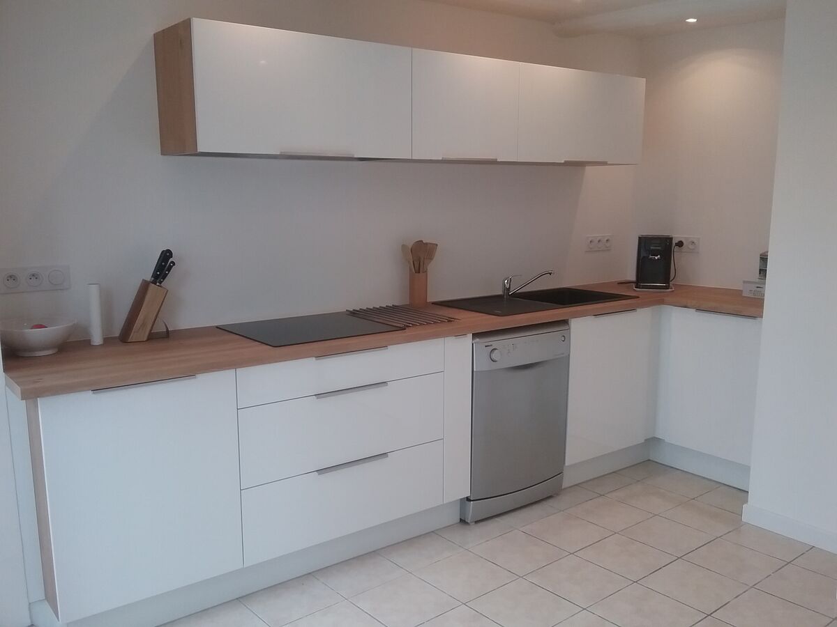 Cuisine avant-après sur mesure Light Blanc brillant