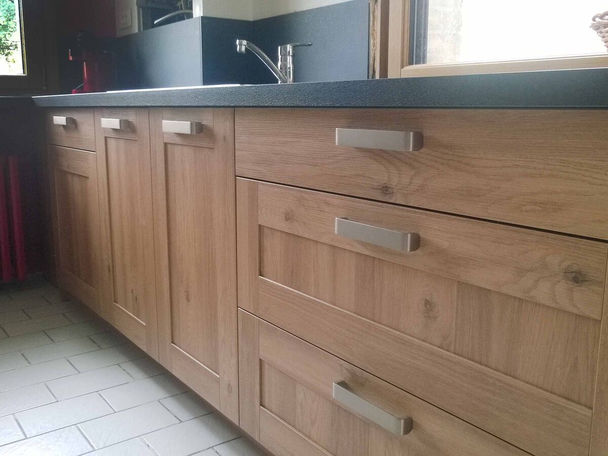 Cuisine avant-après sur mesure Trend Cube Soft Oak